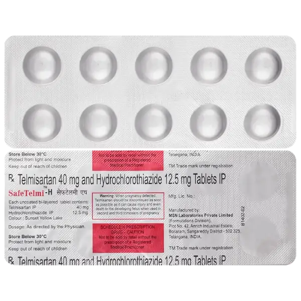 Safetelmi H 40mg/12.5mg Tablet